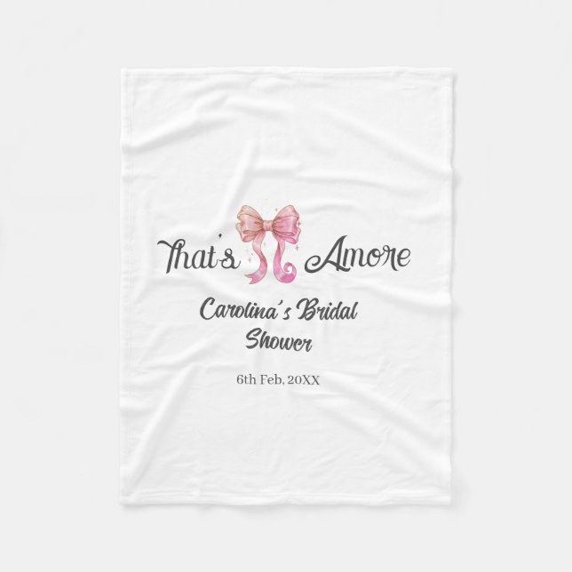 that's amore bridal shower pink retro bow boho nam fleecedecke (Vorderseite)
