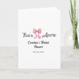 that's amore bridal shower pink retro bow boho nam karte