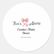 that's amore bridal shower pink retro bow boho nam