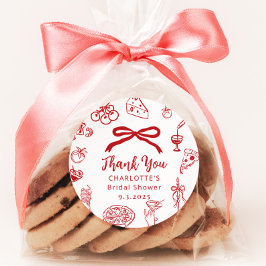 That's Amore Handgezeichnete italienische Bridal S Runder Aufkleber