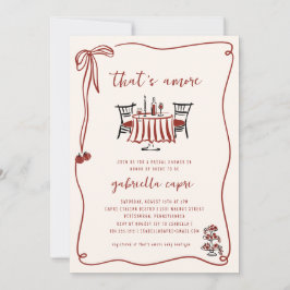 That's Amore Italian Doodle Bow Invitation Einladung