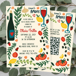 That's Amore Italian Food CUSTOM Bridal Shower QR  Einladung