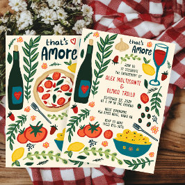 That's Amore Italian Food CUSTOM Engagement Party Einladung
