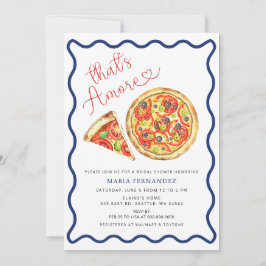 Thats Amore Italian Pizza Party Bridal Shower Einladung