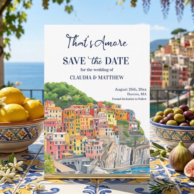 That's Amore Italian Riviera Elegant Save The Date (Von Creator hochgeladen)
