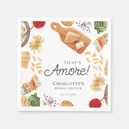 That's Amore Italian Script Bridal Shower Serviette