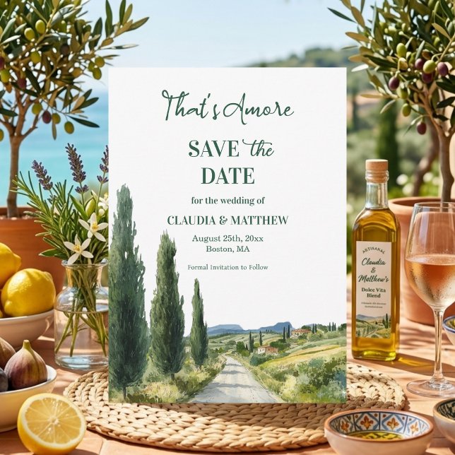 That's Amore Italian View Elegant Save The Date (Von Creator hochgeladen)