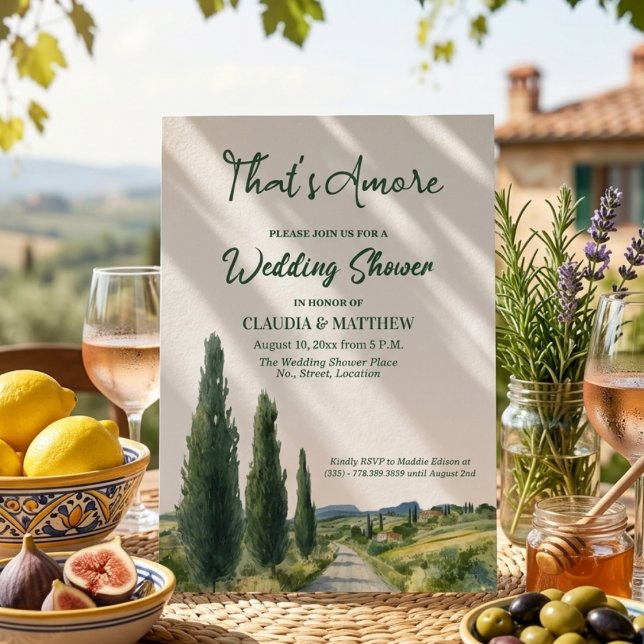 That's Amore Italian View Wedding Shower Einladung (Von Creator hochgeladen)