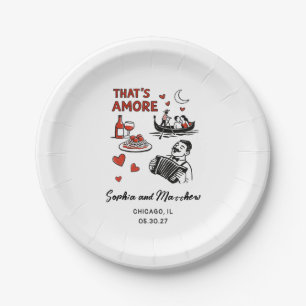 That's Amore Italienische Funky Hochzeit Brautpart Pappteller