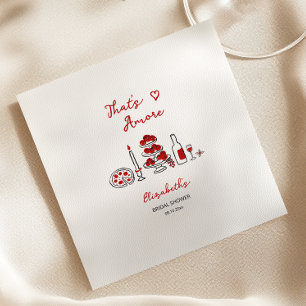 That's Amore Italienische Rote Hochzeitsdusche Serviette