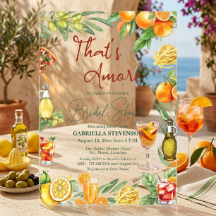 That's Amore Italienischer Zitrus-Cocktail-Jungges Acryleinladungen