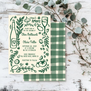 That's Amore Italienisches Essen CUSTOM Hochzeitsf Einladung