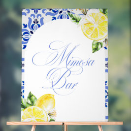 That's Amore Lemon Italian Blue Tile Bridal Shower Acrylschild