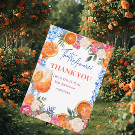 Thats amore mediterranean blue tiles bridal shower dankeskarte