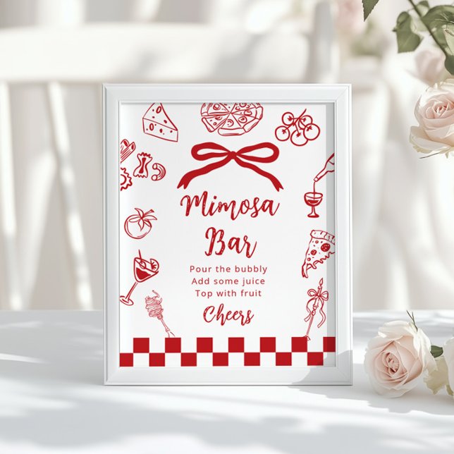 That's Amore Mimosa bar Bubbly bar Italian theme Poster (Von Creator hochgeladen)