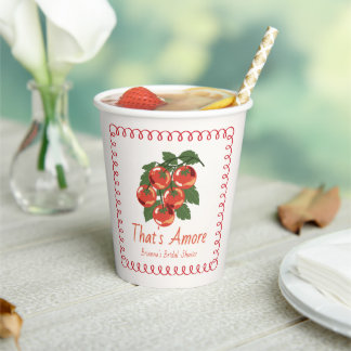 That's Amore Rote Tomaten-Italienische Hochzeitsdu Pappbecher