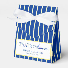 That's Amore Striped Blue & Yellow Wedding Geschenkschachtel
