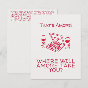 That's Amore Whimsical Hand Drawn Brautparty Begleitkarte