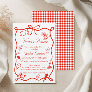 That's Amore Whimsical Italian Pizza Brautparty Einladung