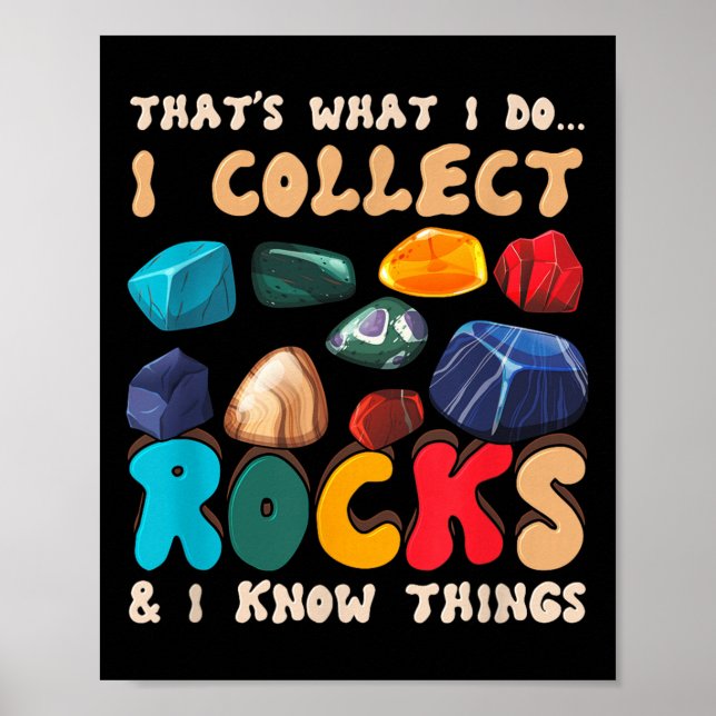 That's Do I Collect Rocks And I Know Things Geolog Poster (Vorne)