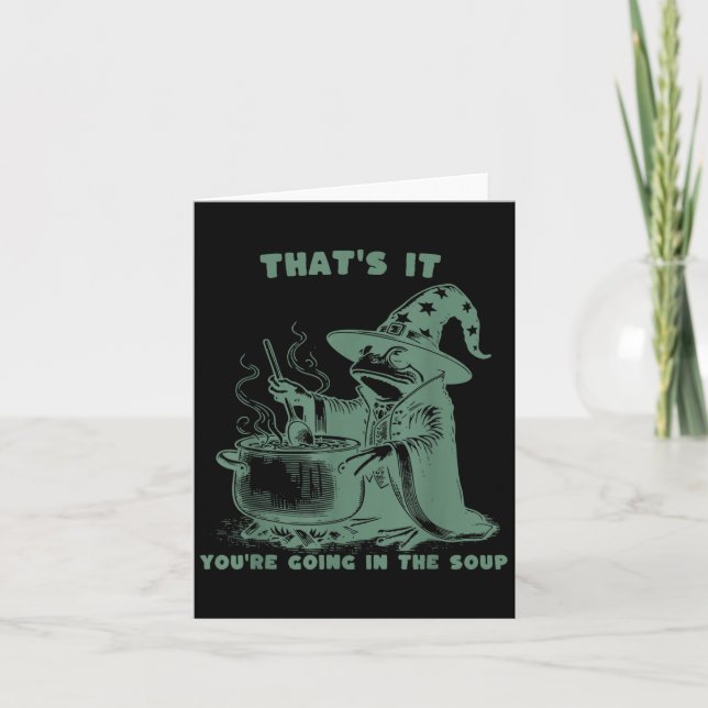 That's It, You're Going In The Soup, Funny Wizard  Karte (Vorderseite)