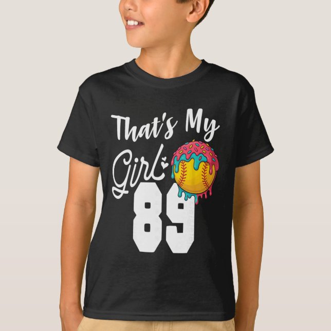 That's My Boy Softll 89 Number Mom Dad Number #89  T-Shirt (Vorderseite)