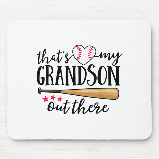That's My Grandson Out There Baseball Grandma Squa Mousepad (Vorne)