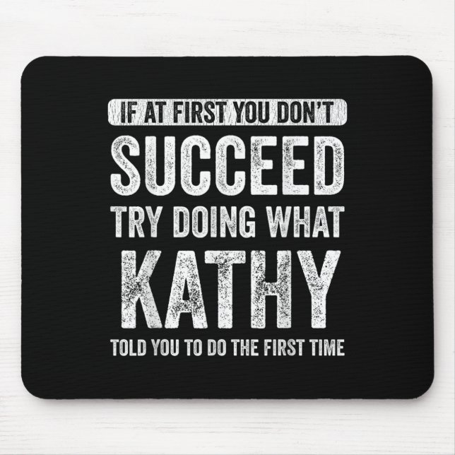 That's My Name Co. Kathy Women's Black Modern Lett Mousepad (Vorne)
