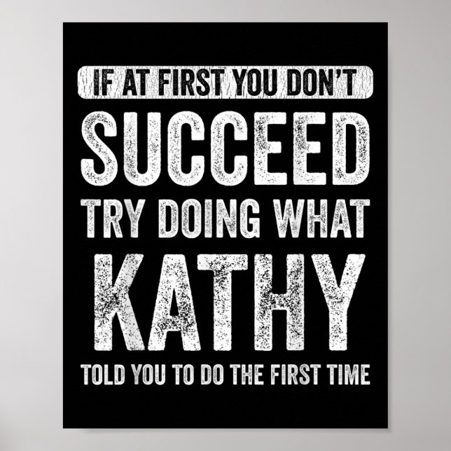 That's My Name Co. Kathy Women's Black Modern Lett Poster (Vorne)