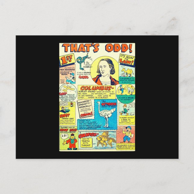 Thats Odd Comic Book Vintage Retro 50's Postkarte (Vorderseite)