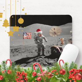 That's One Small Step for Santa Apollo 17 Mousepad