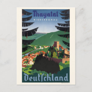 Thayatal Deutschland Vintage Poster 1939 Postkarte