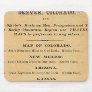 Thayers Karte von Colorado Mousepad