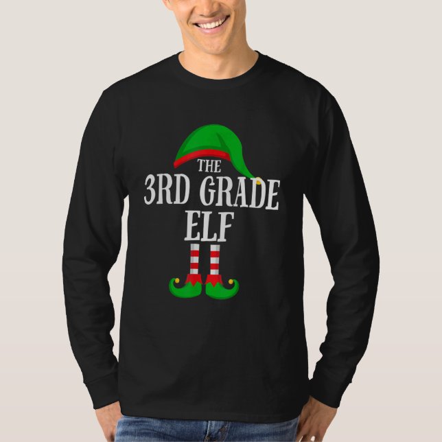 The 3rd Grade Elf Family Group Matching Christmas  T-Shirt (Vorderseite)
