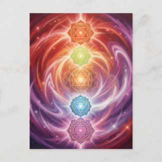 The 7 Chakras´10 Feiertagspostkarte