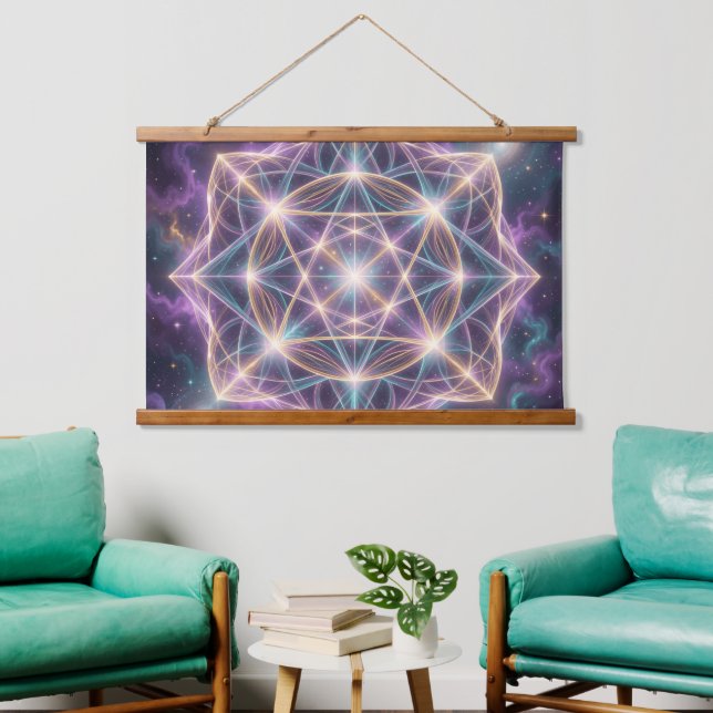 The 7 Chakras´11 Wandteppich Mit Holzrahmen (Wohnzimmer)
