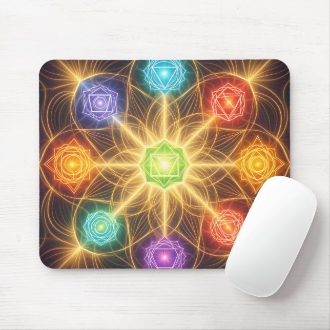The 7 Chakras´4 Mousepad (Mit Mouse)