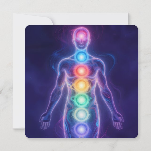  The 7 Chakras Feiertagskarte (Vorderseite)