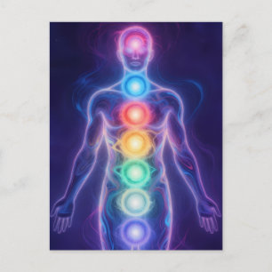  The 7 Chakras Postkarte