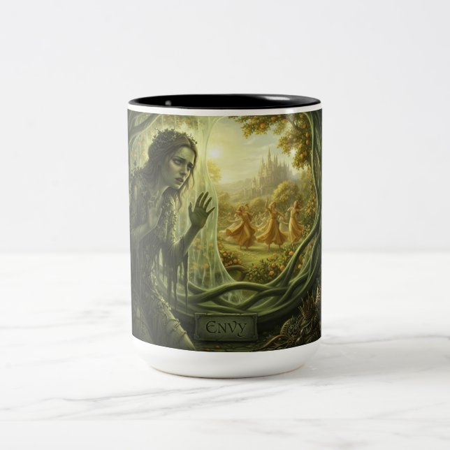 The 7 Satanic Virtues: Envy Mug Zweifarbige Tasse (Mittel)