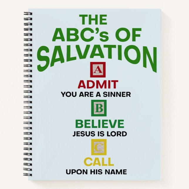 The ABC's of Salvation Notizbuch (Vorderseite)