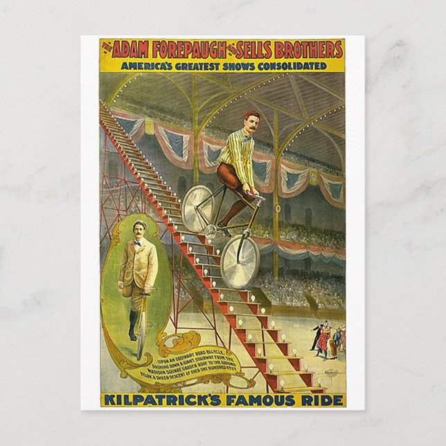 The Adam Forepaugh und verkauft Brothers America's Postkarte (Vorderseite)