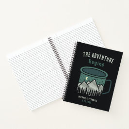 The Adventure Begins Notebook Journal Coffee Cup Notizbuch