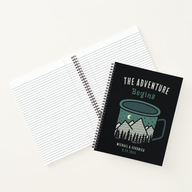 The Adventure Begins Notebook Journal Coffee Cup Notizbuch (Innenseite)