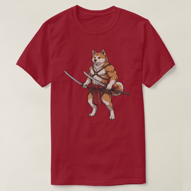 The adventure of the Akita gladiator dog  T-Shirt (Design vorne)