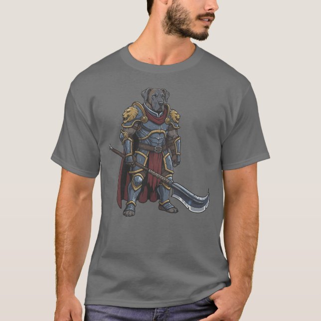 The adventure of the Great Dane gladiator dog T-Shirt (Vorderseite)