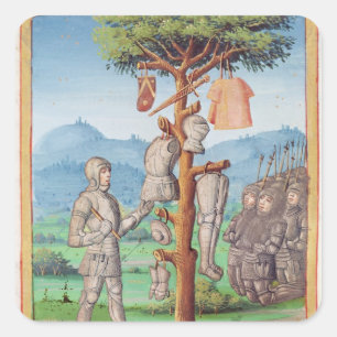 The Aeneid' by Virgil mit einem Kommentar von Quadratischer Aufkleber