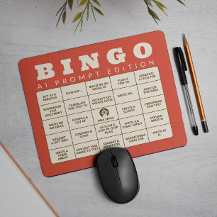 The AI Bingo - Prompt edition - Machen Sie sich se Mousepad