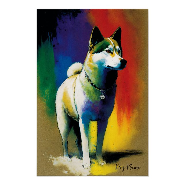 The Akita Dog - Composition 009 Poster (Vorderseite)