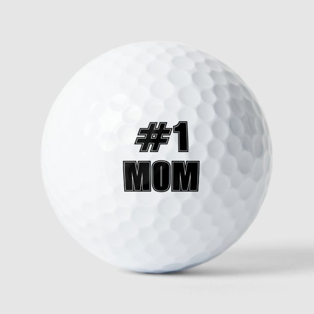The All-Star Mom Number One Varsity College Font Golfball (Vorderseite)
